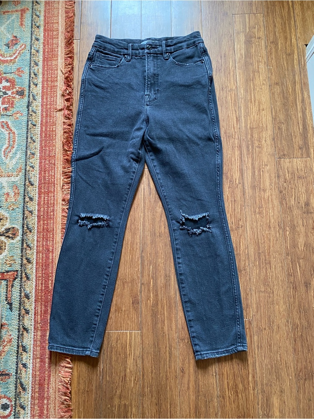 Good American Black High-Rise Jeans